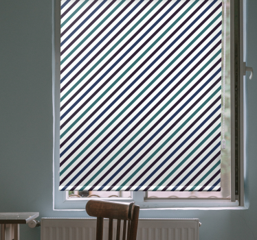 Diagonalt stripemønster rullegardin kjøkken - Tenstickers