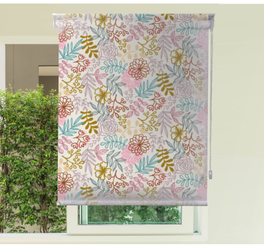 Fantasi minimalistisk blomster rullegardin - Tenstickers
