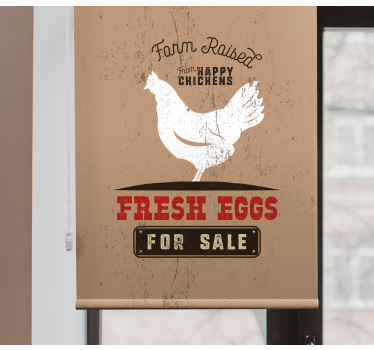 Ferske egg til salgs rullegardin barn - Tenstickers