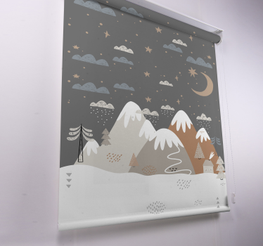Fjell nordisk rullegardin - Tenstickers