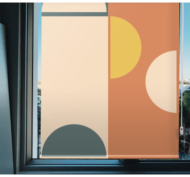 Geometrisk sirkelmønster rullegardin moderne - Tenstickers