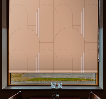 Geometriske kurver design rullegardin moderne - Tenstickers