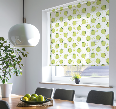 Grønne våte epler frukt og grønnsaker rullegardin - Tenstickers