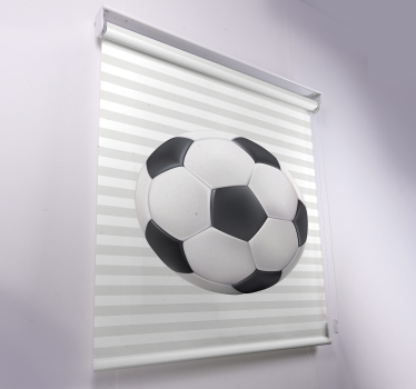 Hvit og svart ballRullegardin fotball - Tenstickers