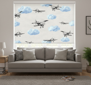 Hvit rullegardin fly i himmelen - Tenstickers