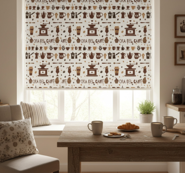 Kaffetid rullegardin kjøkken - Tenstickers