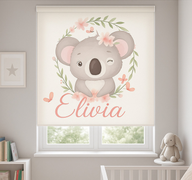 Koala med navn rullegardin personlig - Tenstickers