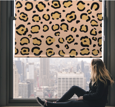 Leopard pastellfarget trykk barn rullegardin - Tenstickers