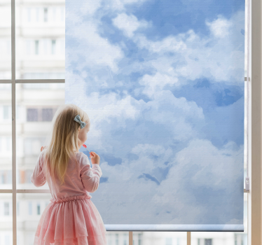 Lys blå himmel tekstur skyer rullegardin - Tenstickers