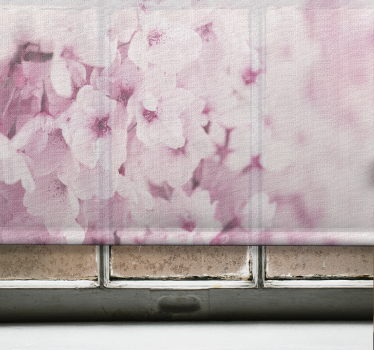 Lys rosa blomst bakgrunn blomst rullegardin - Tenstickers