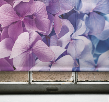 Mange forskjellige hortensia blomster rullegardin - Tenstickers