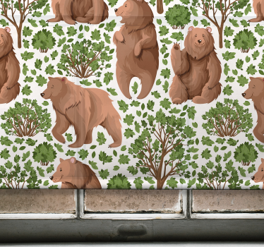 Med fauna treet dyr rullegardiner - Tenstickers