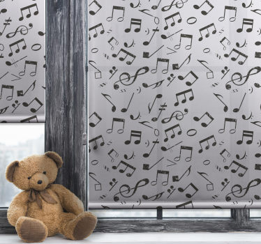 Musikalsk notasjon kaskade rullegardin barn - Tenstickers