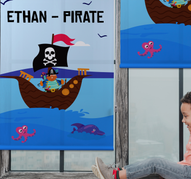Piratbåt personlig rullegardin - Tenstickers