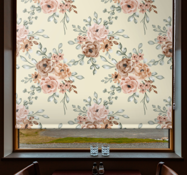 Romantiske store oljemaleri roser blomster rullegardin - Tenstickers