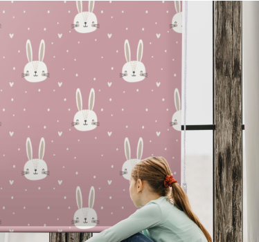 Rosa "boho" mønster dyr rullegardin - Tenstickers