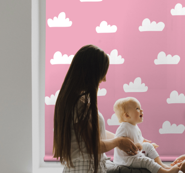Rosa mønster sky rullegardin - Tenstickers