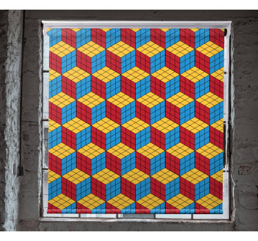 Rubik kube originalt mønster andre temaer rullegardin - Tenstickers