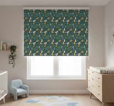Rullegardin barn abstrakte minimalistiske mønstre - Tenstickers