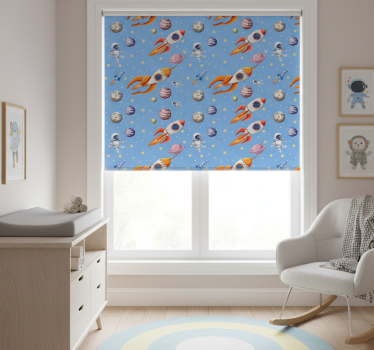 Rullegardin barn akvarell baby rommønster - Tenstickers