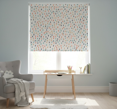 Rullegardin barn fargerike regndråper - Tenstickers