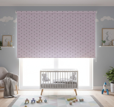 Rullegardin barn grå minimalistiske stjerner - Tenstickers