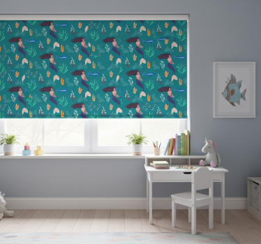 Rullegardin barn havfrue undervann - Tenstickers