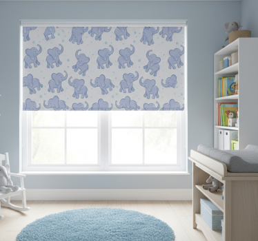 Rullegardin barn liten elefant og bobler - Tenstickers