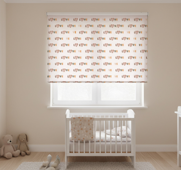 Rullegardin barn elsk ord pastell stil - Tenstickers