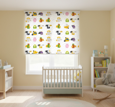 Rullegardin barn munter monster mural - Tenstickers