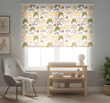 Rullegardin barn nordisk regnbue mønster - Tenstickers