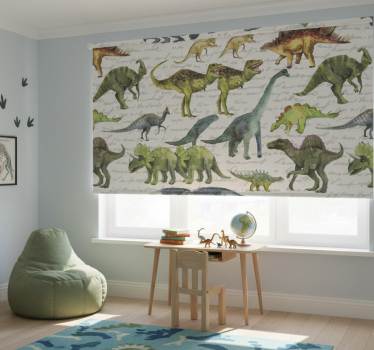 Rullegardin barn realistiske dinosaurer - Tenstickers
