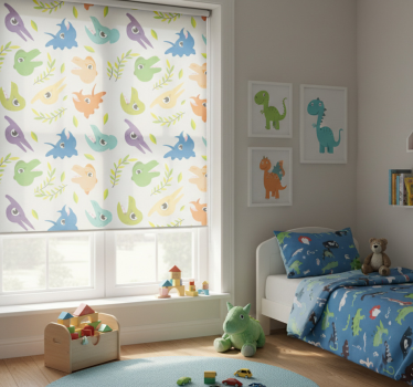 Rullegardin barn retro spill dinosaurer - Tenstickers