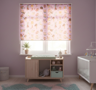 Rullegardin barn rosa havfruer - Tenstickers