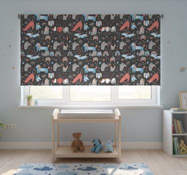 Rullegardin barn søte hunder illustrasjon - Tenstickers