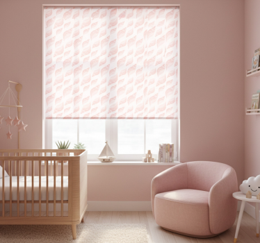 Rullegardin barn trendy rosa skjellmønster - Tenstickers
