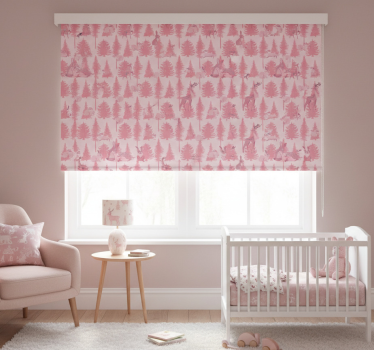 Rullegardin barn vakre rosa reinsdyr - Tenstickers