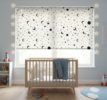 Rullegardin barn ytre rom med stjerner - Tenstickers