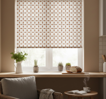 Rullegardin kjøkken beige geometrisk tekstur - Tenstickers