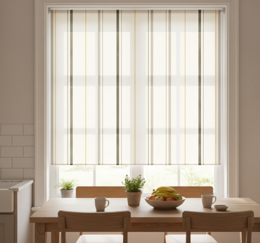 Rullegardin kjøkken beige vertikale striper - Tenstickers