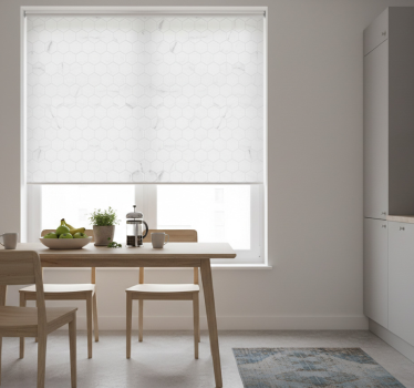 Rullegardin kjøkken elegante grå fliser hexagon - Tenstickers
