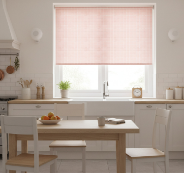 Rullegardin kjøkken enkle blush rosa fliser - Tenstickers