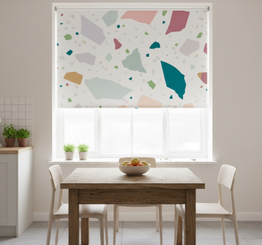 Rullegardin kjøkken fargerik geometrisk terrazzo - Tenstickers