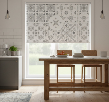 Rullegardin kjøkken grå mosaikkfliser - Tenstickers