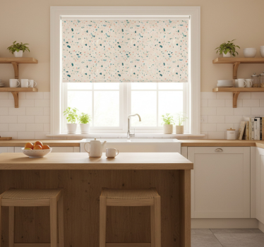 Rullegardin kjøkken håndmalt terrazzo mønster - Tenstickers