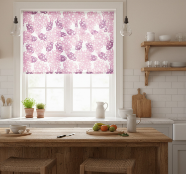 Rullegardin kjøkken rosa og lilla druer - Tenstickers