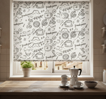Rullegardin kjøkken italiensk tradisjon med kaffe - Tenstickers