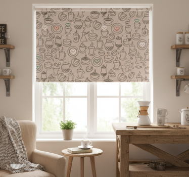 Rullegardin kjøkken jeg elsker kaffe - Tenstickers