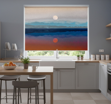 Rullegardin kjøkken med vakkert måne design - Tenstickers
