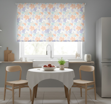Rullegardin kjøkken nordisk stil originale blomster - Tenstickers